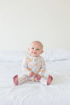 Checkerboard Charm - Zippy Zipper Romper