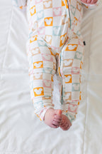 Checkerboard Charm - Zippy Zipper Romper