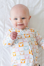 Checkerboard Charm - Zippy Zipper Romper