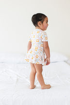 Checkerboard Charm - Bodysuit Romper Dress