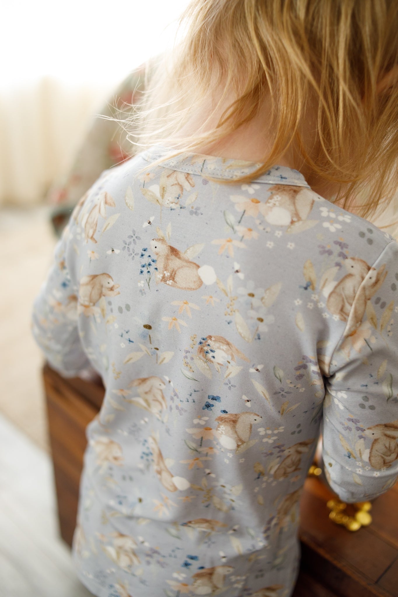 Bunny Blossoms 2pc Floral Bamboo Pajamas