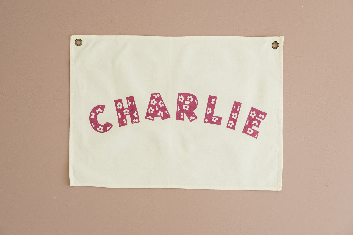 Custom Canvas Name Banner - Daisy Font