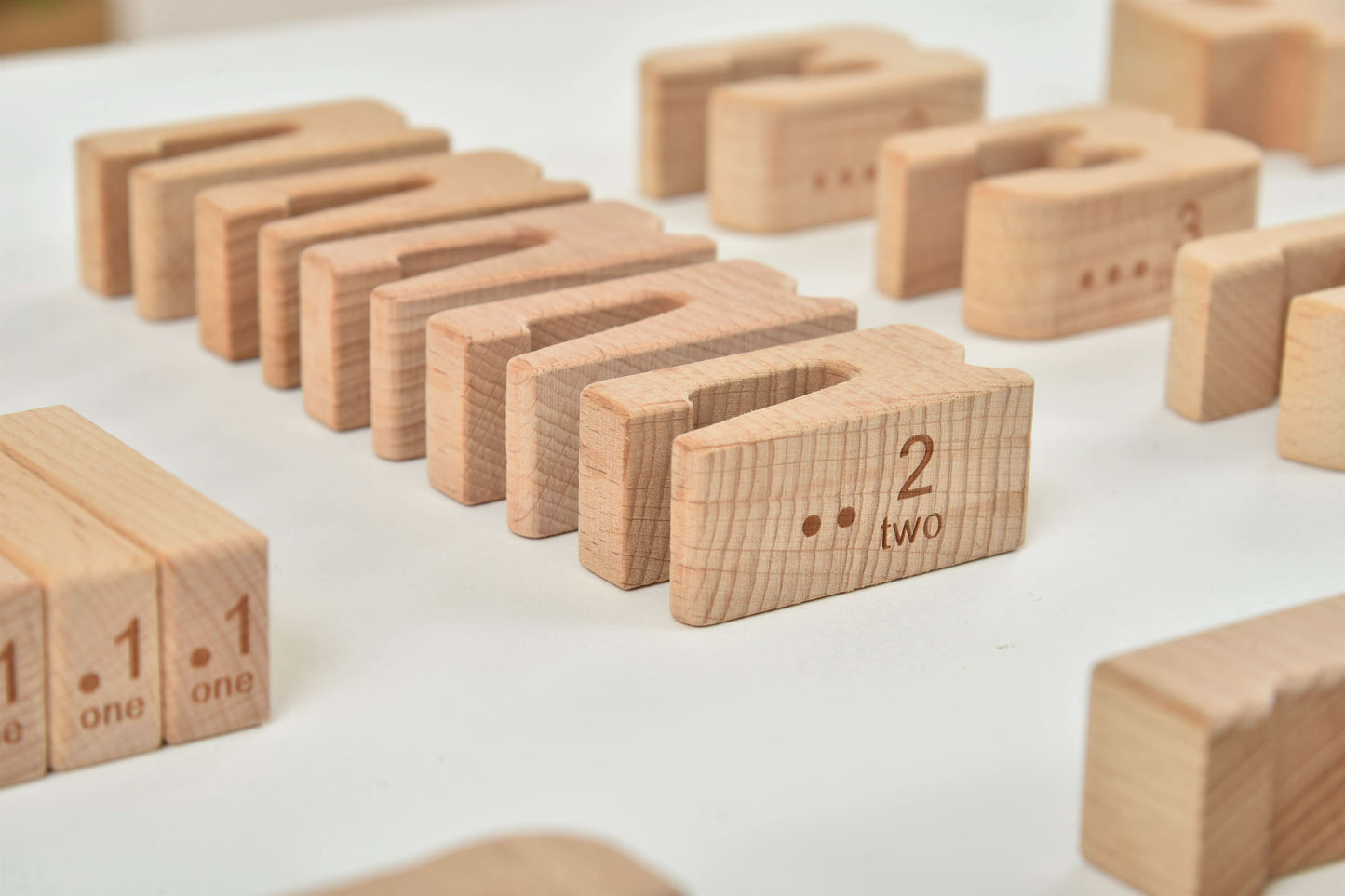 Montessori Wooden Number Height Blocks – Self-Correcting Math Learning Set