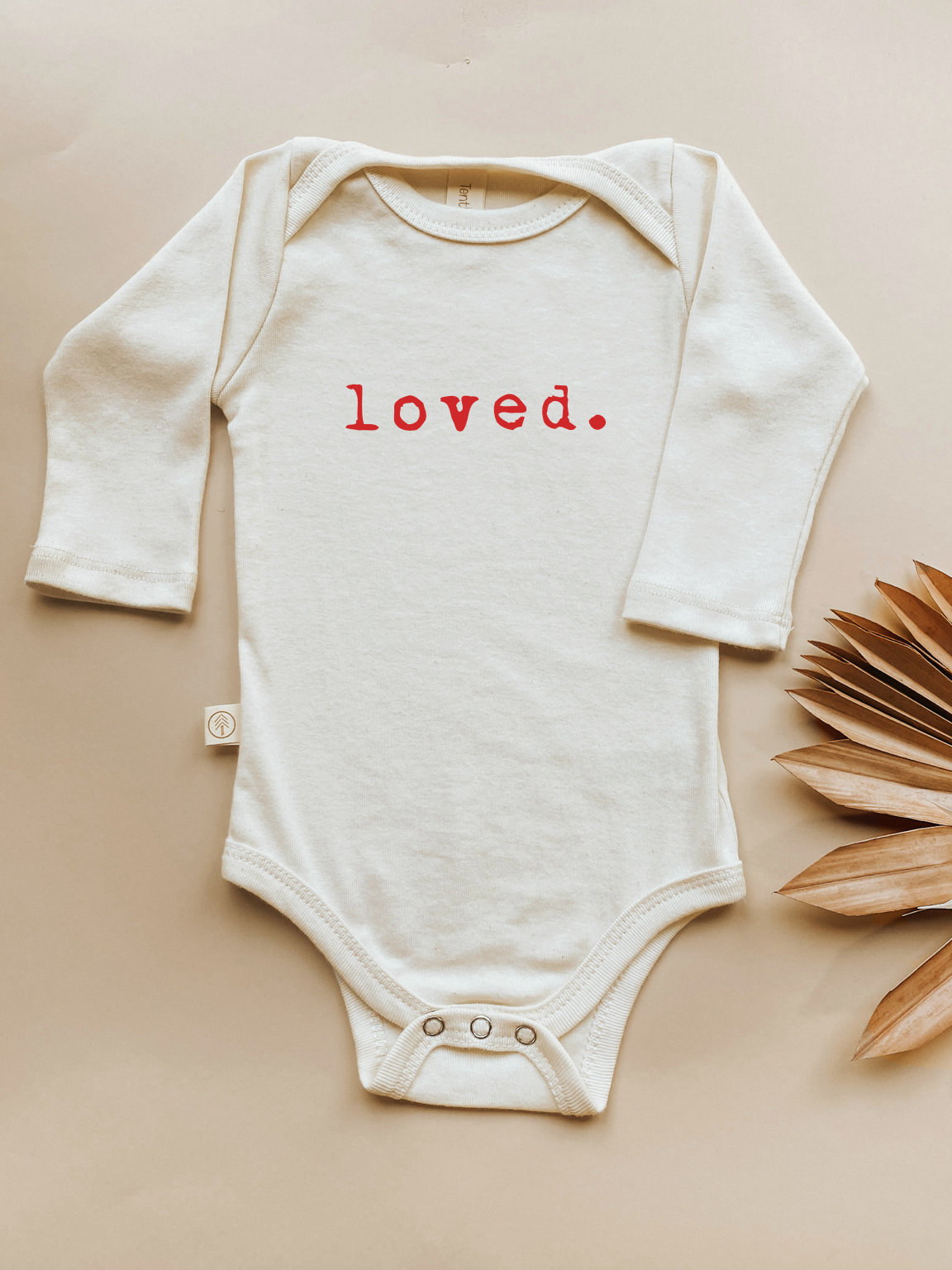 Loved. Organic Cotton Baby Bodysuit Long Sleeve