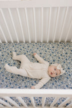 Bluebell Pointelle Bamboo Stretch Crib Sheet