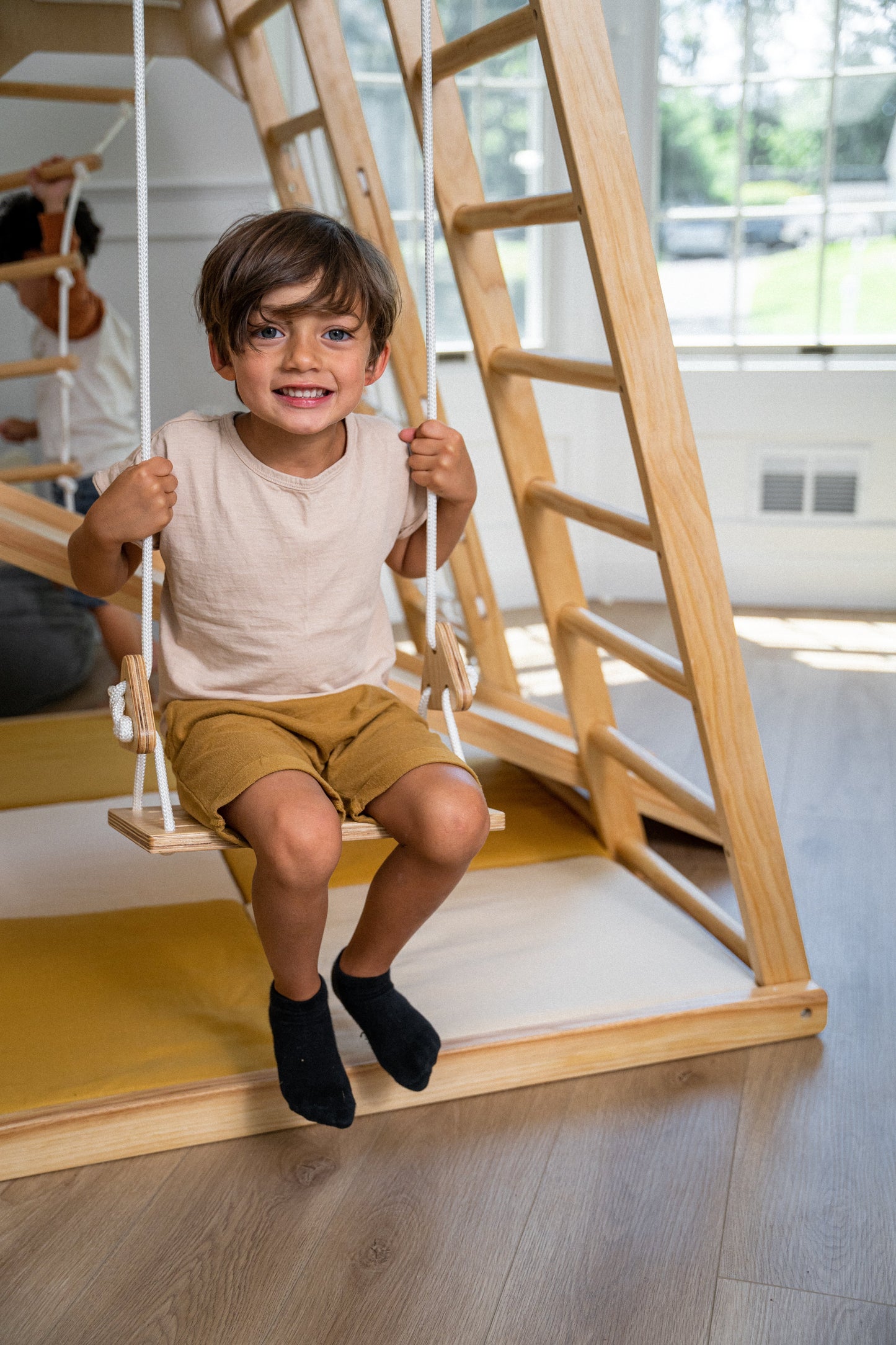 Magnolia Cocomelon 7-in-1 Wooden Indoor Playset – Montessori Climber for Toddlers