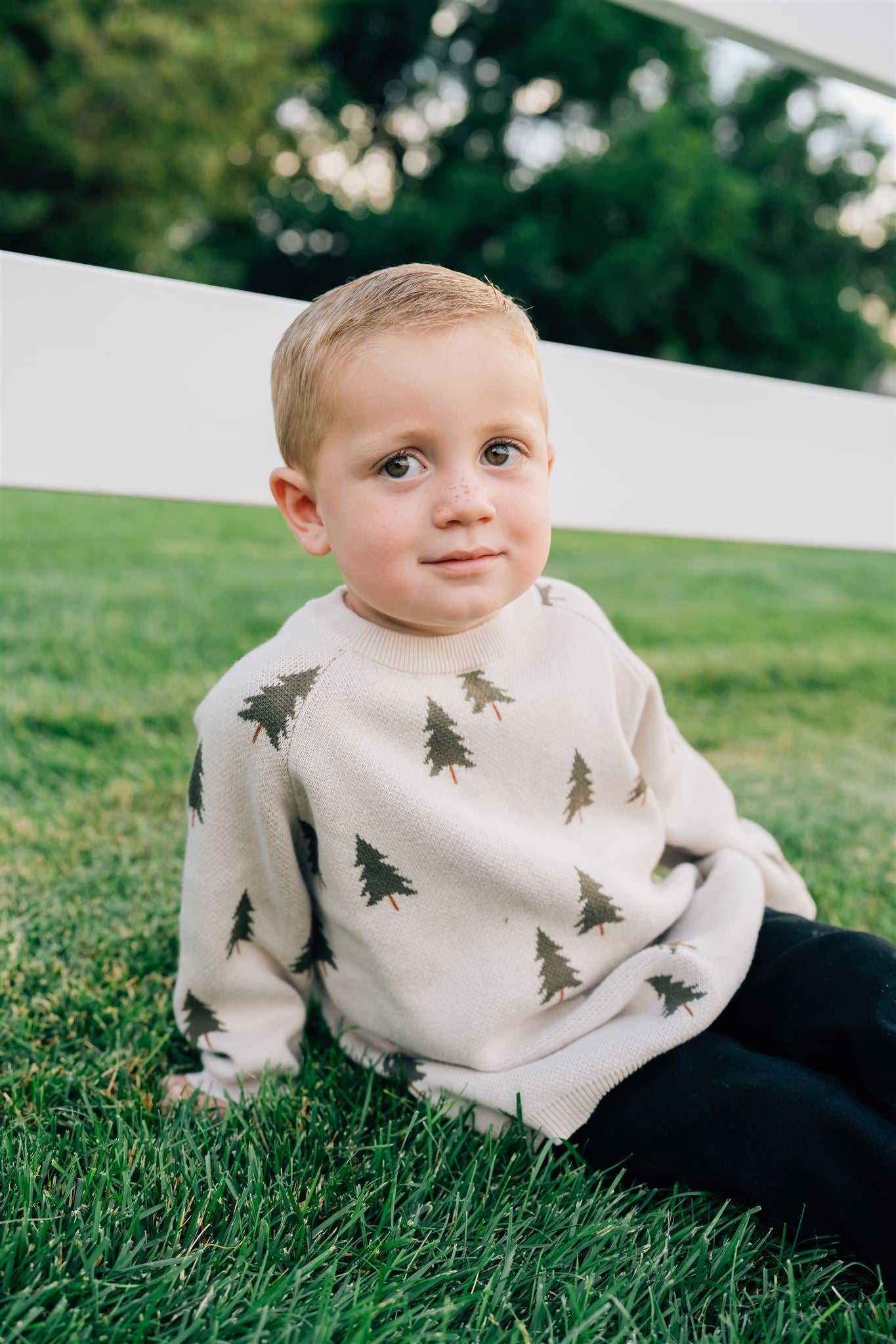 Pine Tree Knit Sweater Top