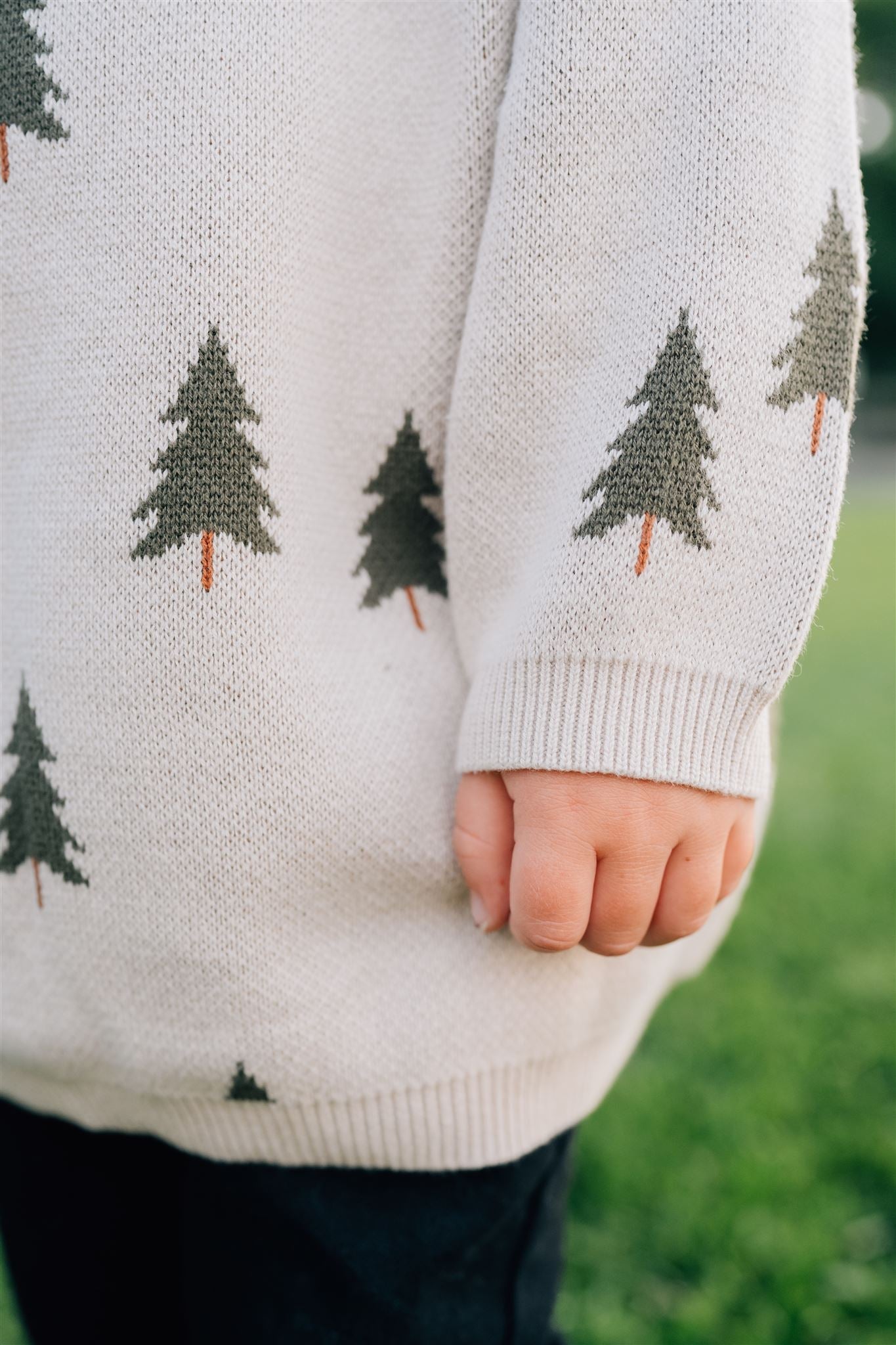 Pine Tree Knit Sweater Top