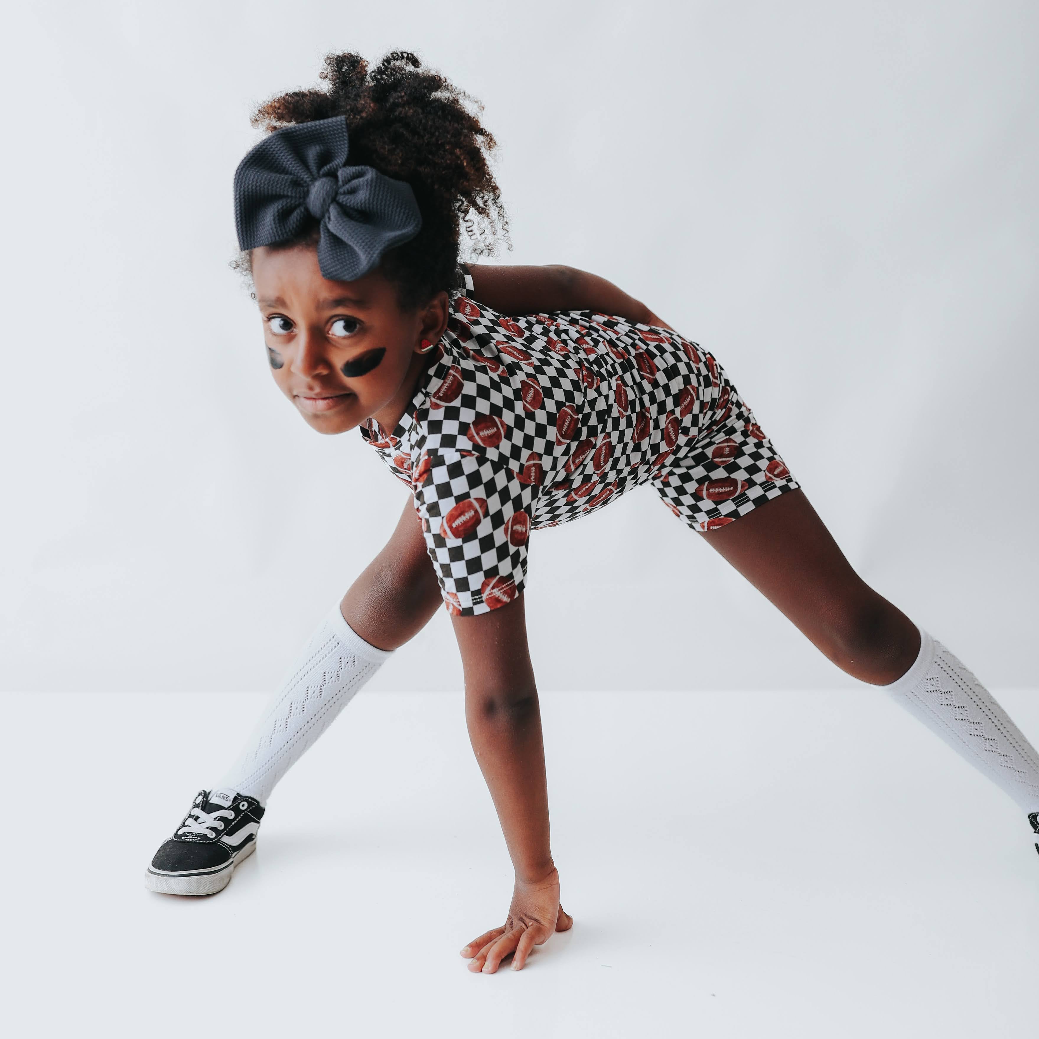 CHECKERED FOOTBALL DREAM SHORT SET