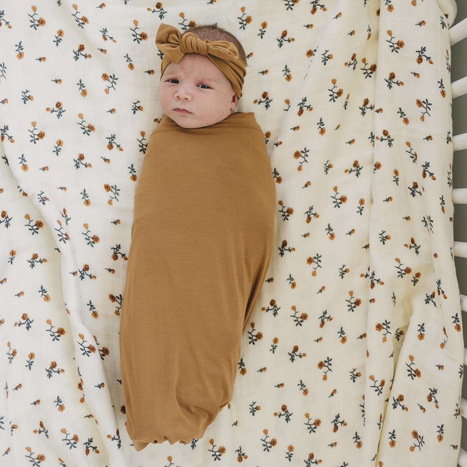 Cream Floral Muslin Quilt Blanket