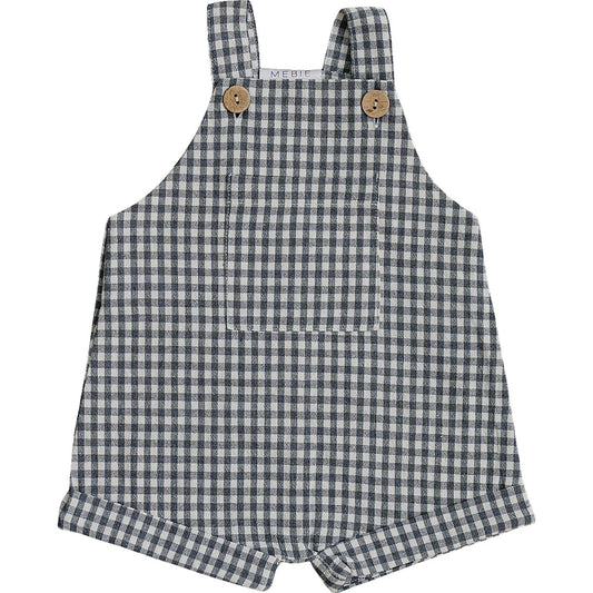 Gingham Short Linen Tank Overalls