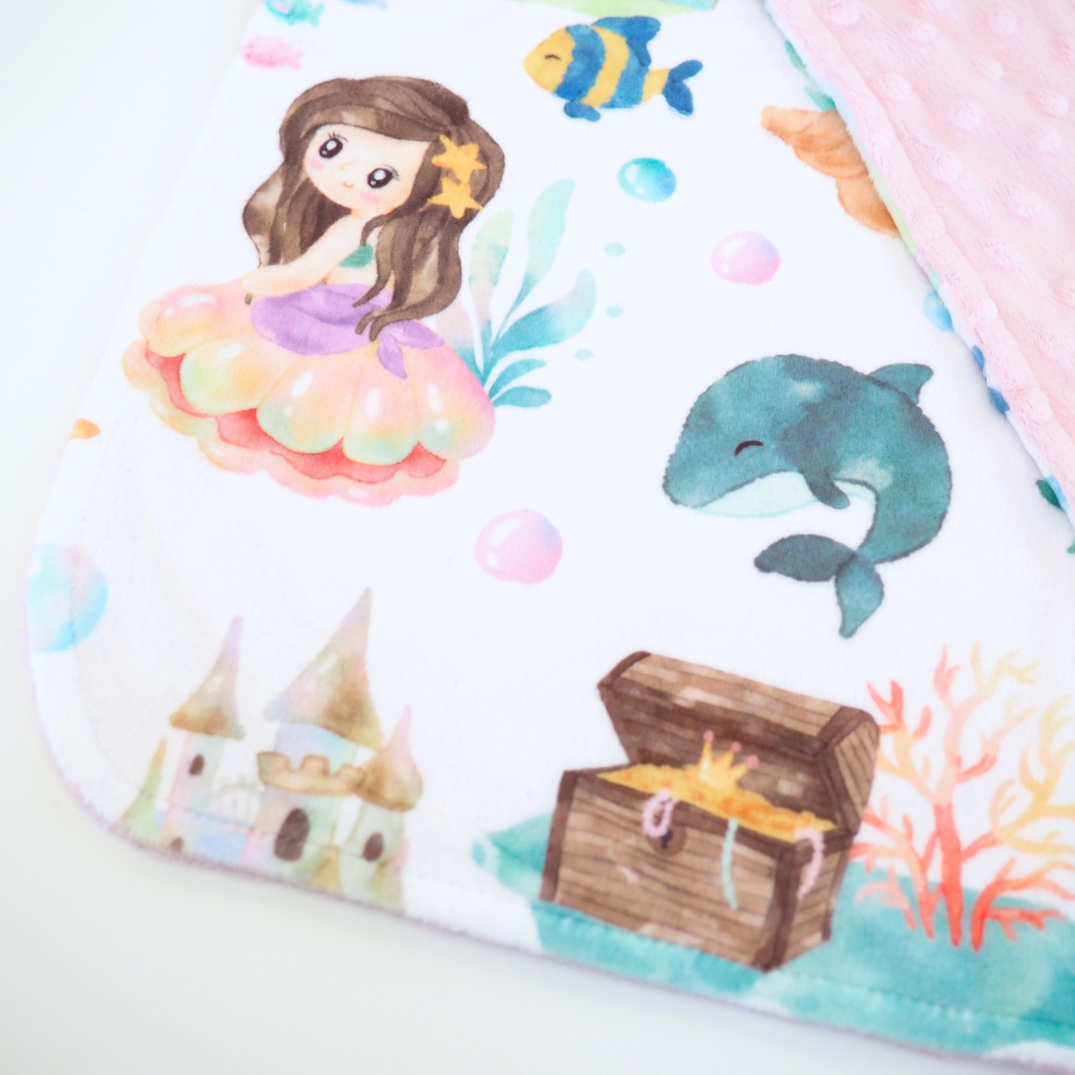 Mini Minky - Mermaids Blanket