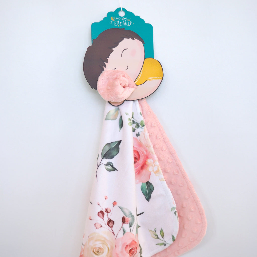 Mini Minky - Peach Floral Blanket