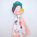 Mini Minky - Peach Floral Blanket