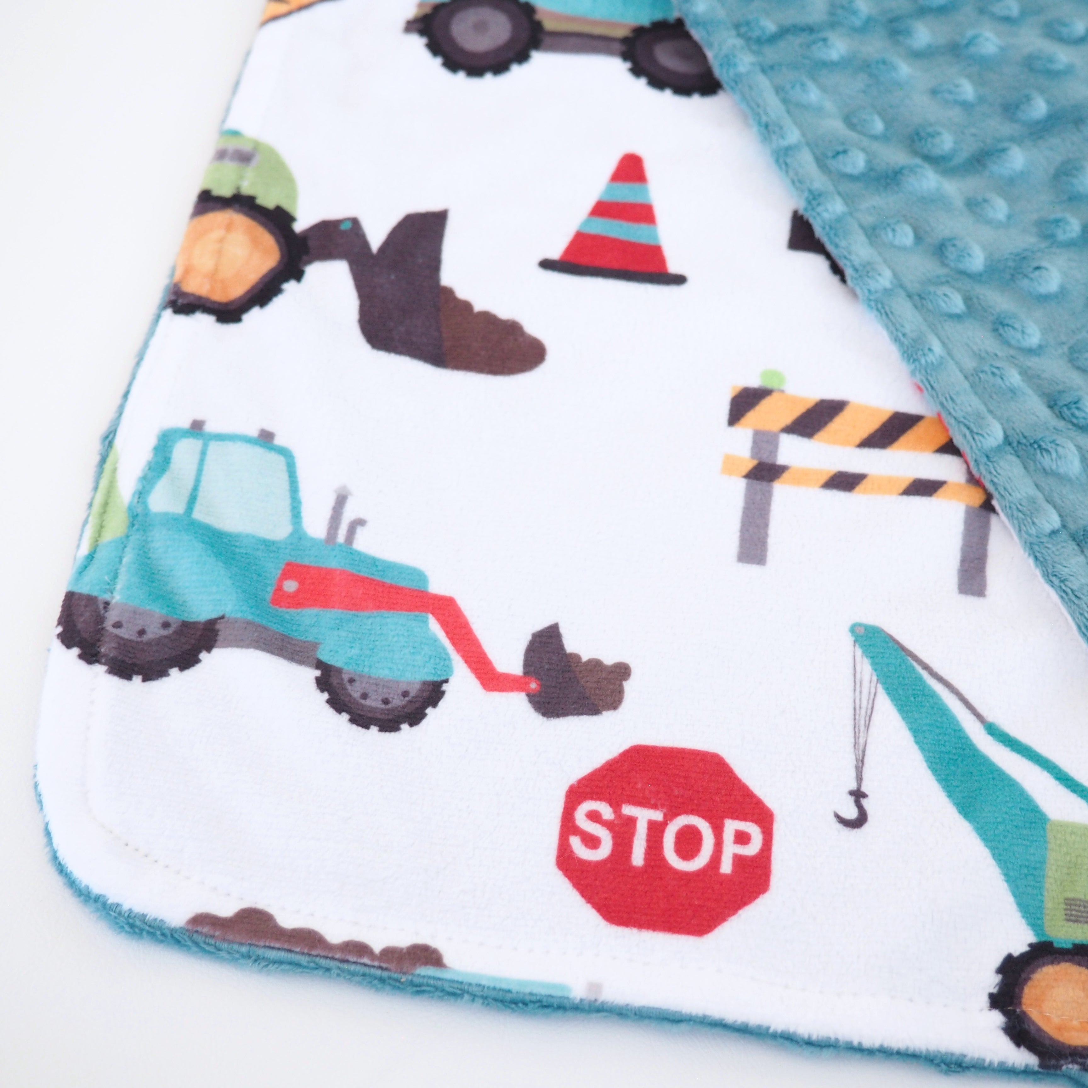 Mini Minky - Construction Trucks Blanket