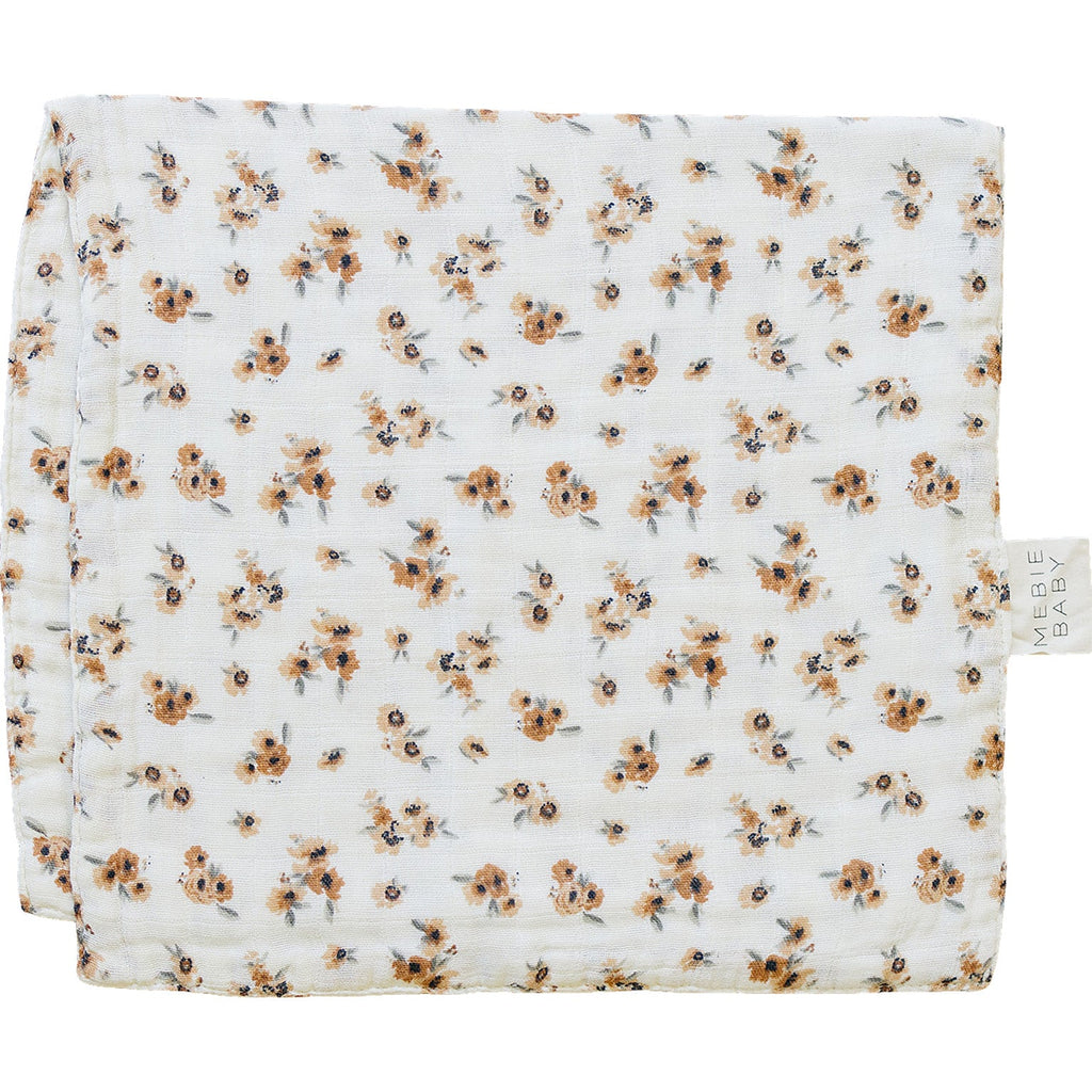 Autumn Bloom Floral Muslin Burp Cloth
