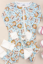 BASEBALL SMILEY DREAM ZIPPER ROMPER