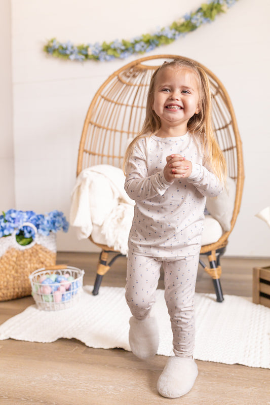 Tiny Tulips 2pc Floral Bamboo Pajamas