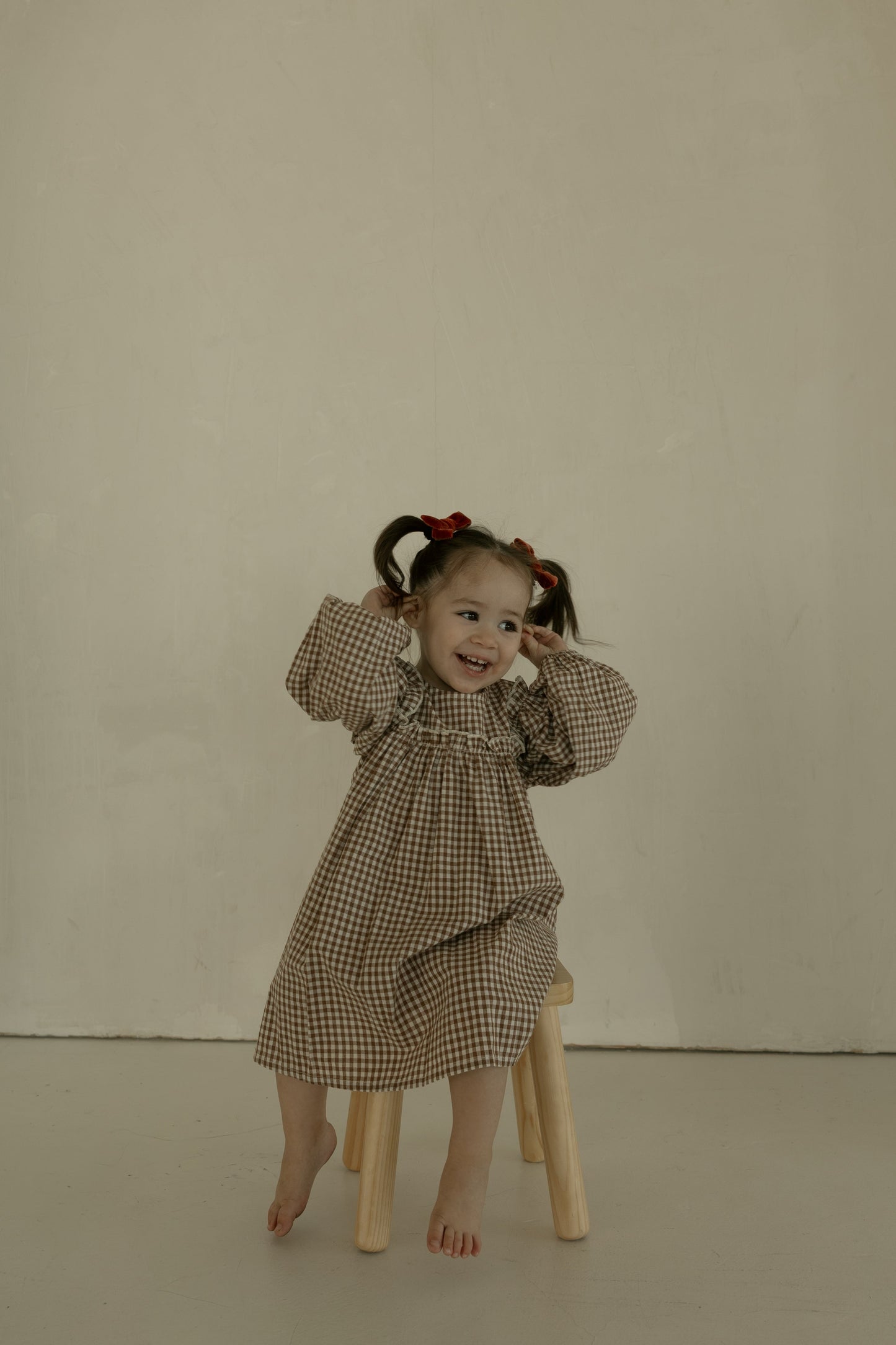 Child Long Sleeve Dress | Honey Gingham