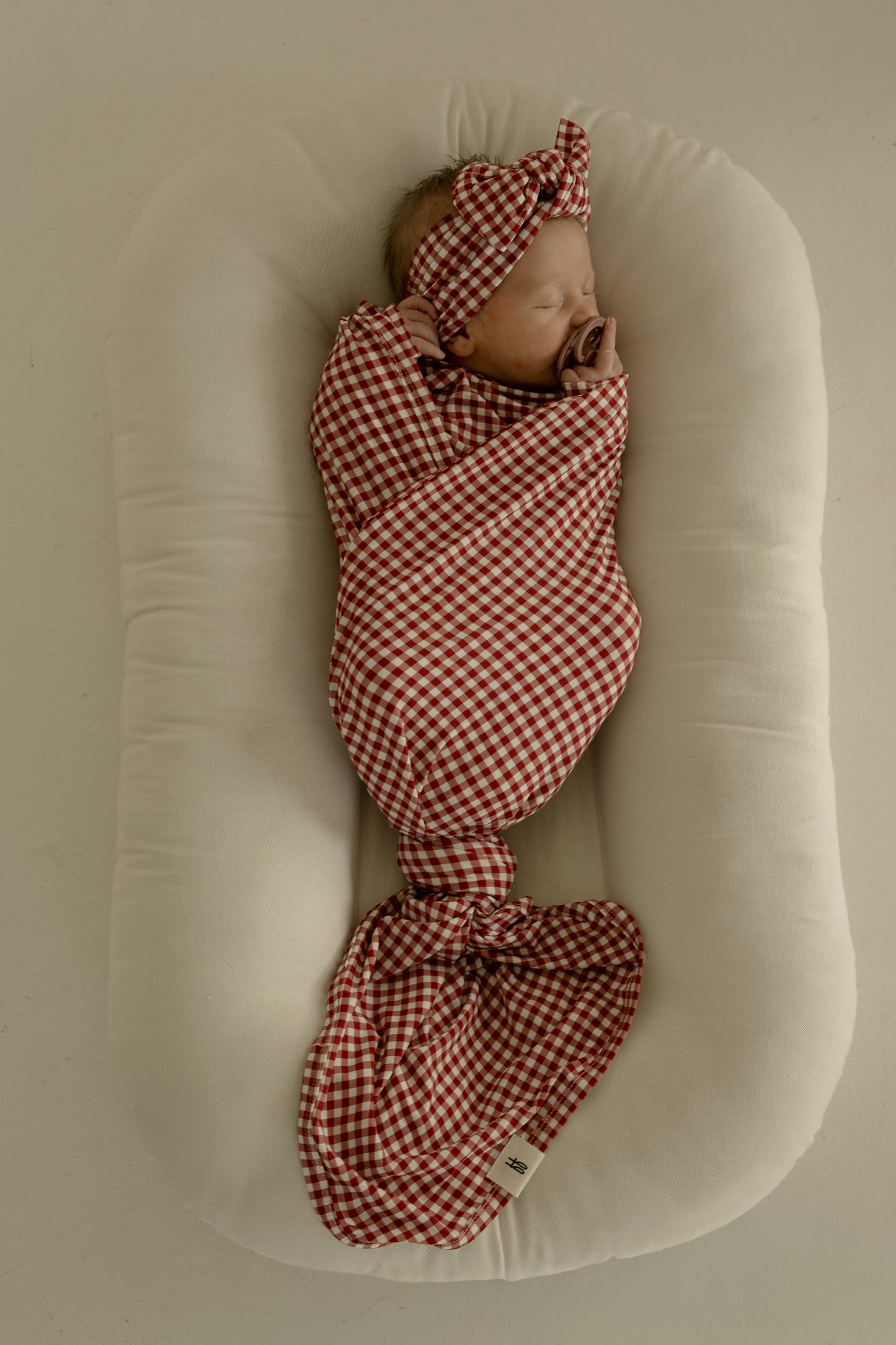 Bamboo Swaddle | Red Gingham