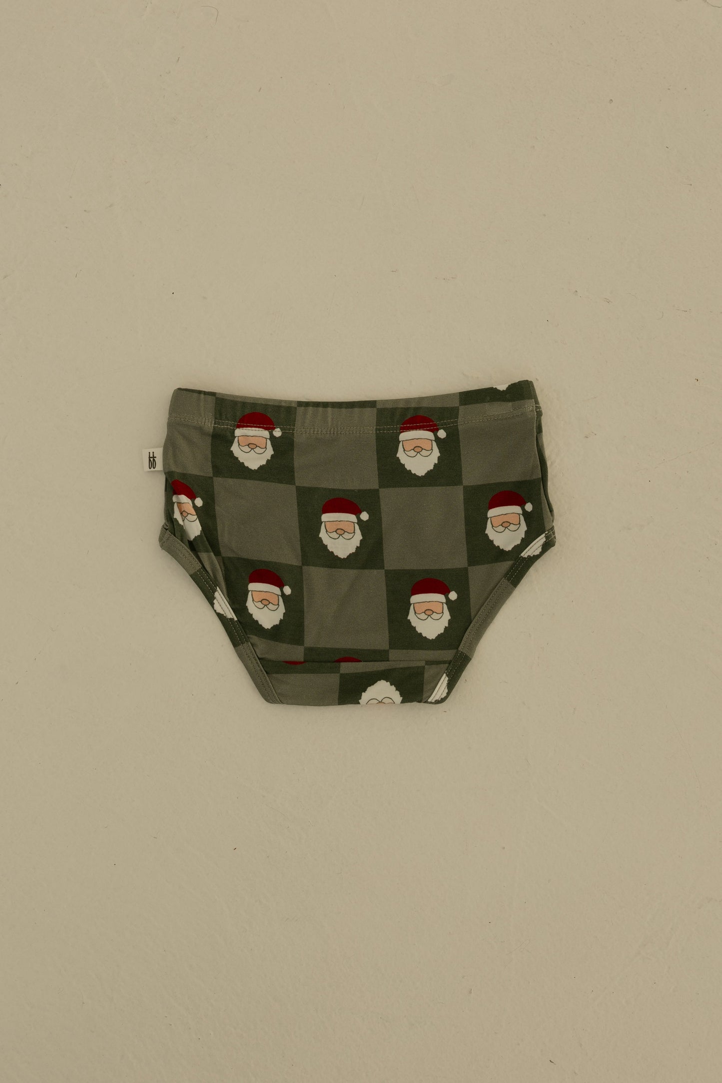 Girl's Bamboo Briefs (3 Pack) | Red Gingham, Candy Cane & Santa Checkerboard