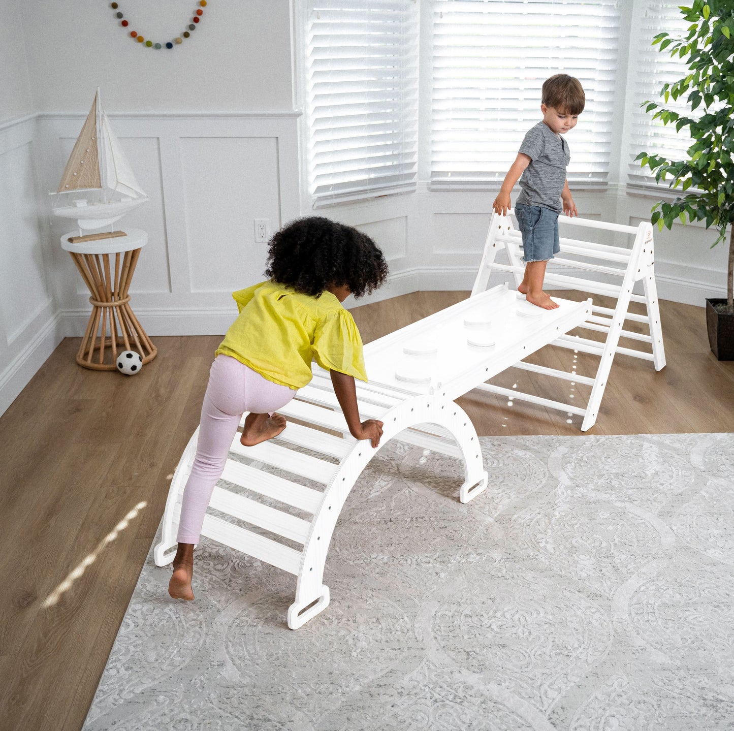 Hazel | Pikler Triangle, Slide & Rocker Set - Natural