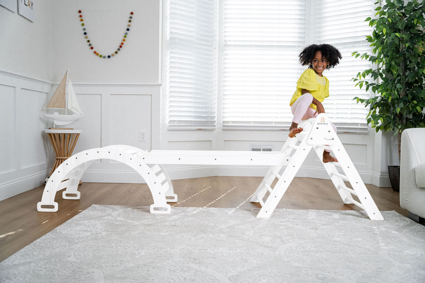 Hazel | Pikler Triangle, Slide & Rocker Set - Natural