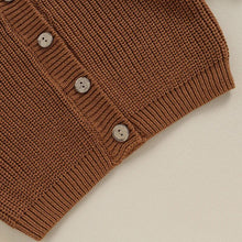 Load image into Gallery viewer, Baby Boys Girls Button Up Sweater Solid Color Loose Long Sleeve Knitwear Cardigan
