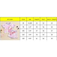 Load image into Gallery viewer, 2024-04-02 Lioraitiin 6M-5Y Kid Baby Girls Summer Shorts Sets Short Sleeve Crewneck Floral Print Tops Shorts Sets
