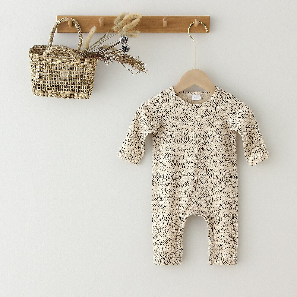 Soft Long Sleeve Solid Jumpsuit Romper