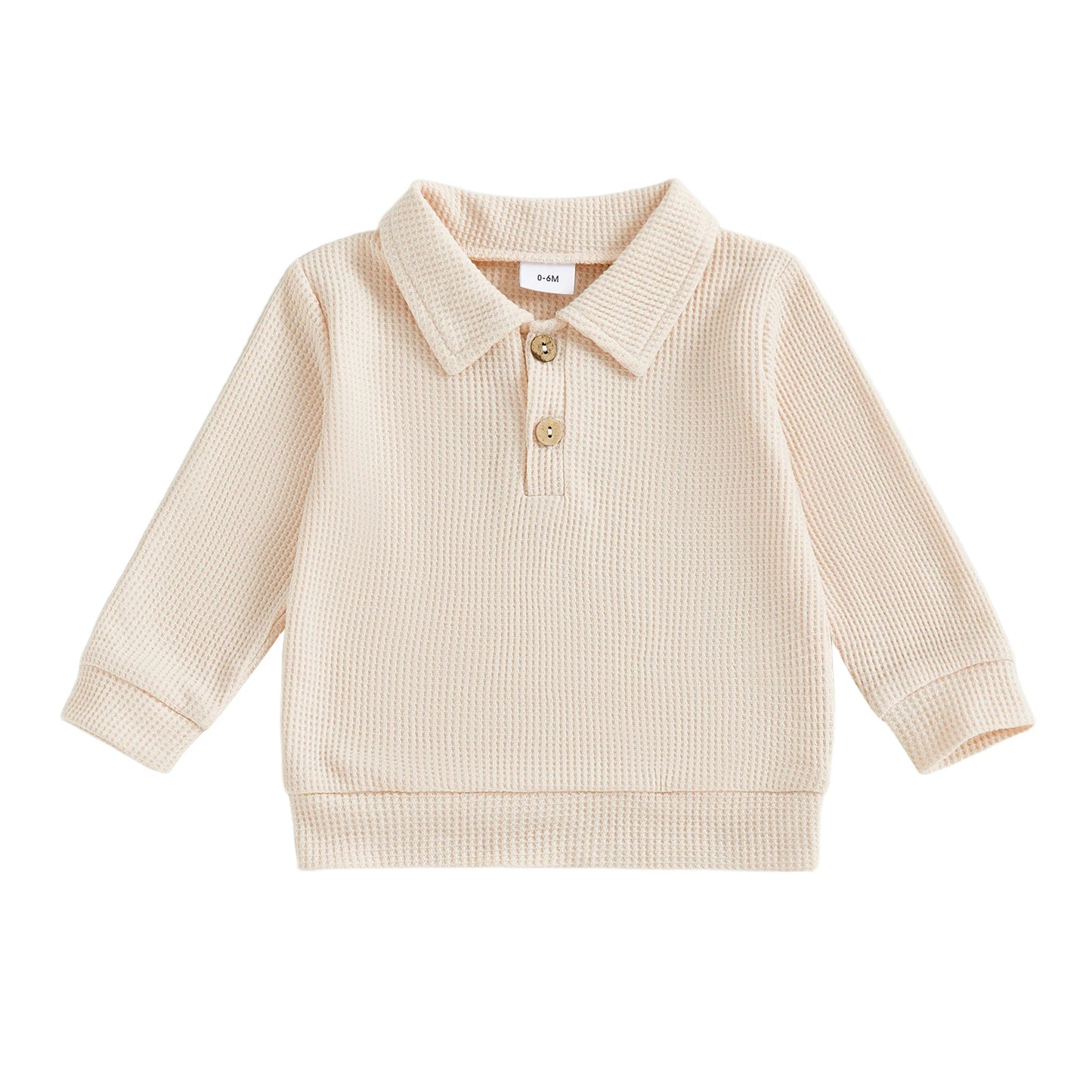 Baby Toddler Boys Autumn Casual Tops Long Sleeve Turn Down Collar Button Up Solid Color Shirt