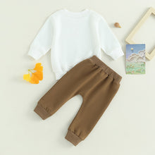 Load image into Gallery viewer, Baby Toddler Boys Girls 2Pcs Fall Clothes Sets Long Sleeve Mamas Boy Embroidery Tops Pant
