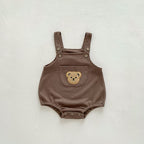 Teddy Bear Waffle Jumpsuit and T-Shirt Set