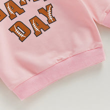 Load image into Gallery viewer, Kids Girls Boys Game Day Football Season Print Long Sleeve Crew Neck Toddler Pullovers Fall Tops
