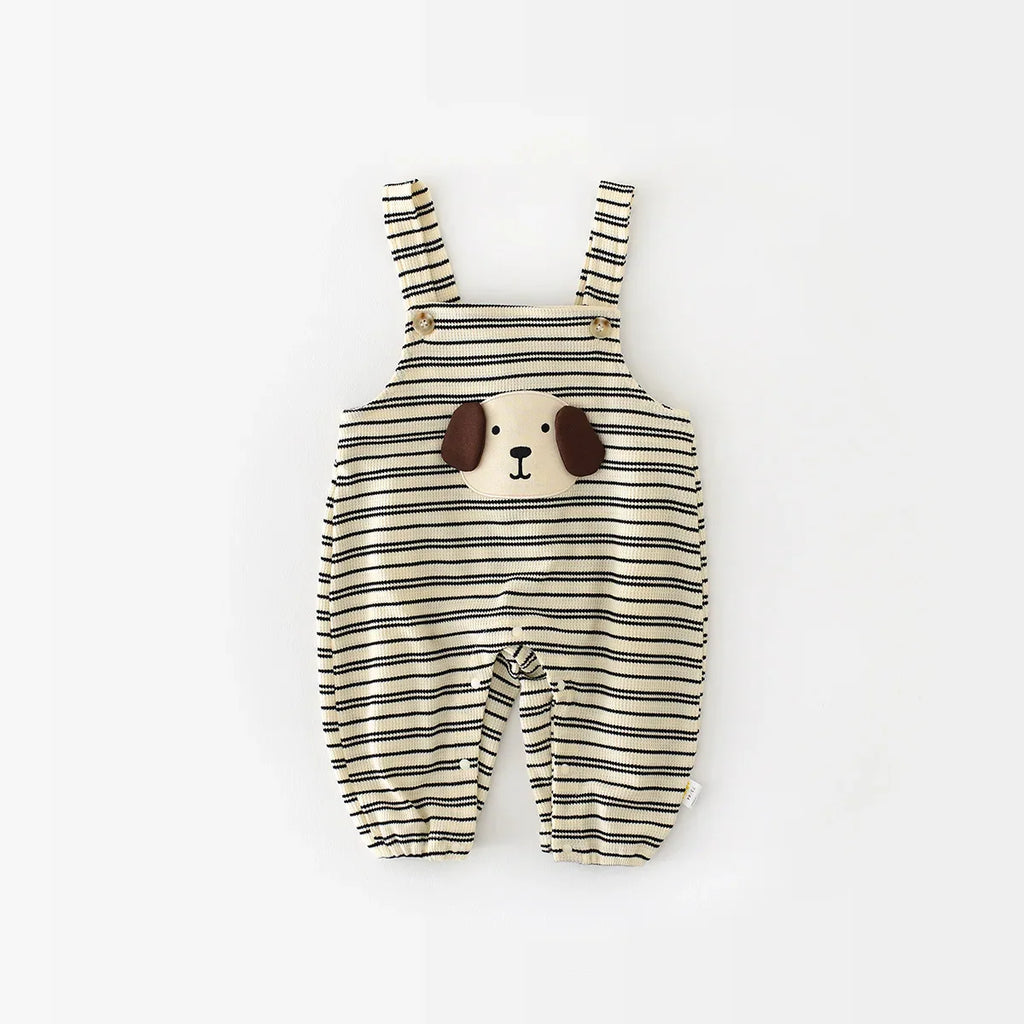 Doggy Striped Baby Jumpsuit Romper