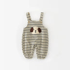Doggy Striped Baby Jumpsuit Romper
