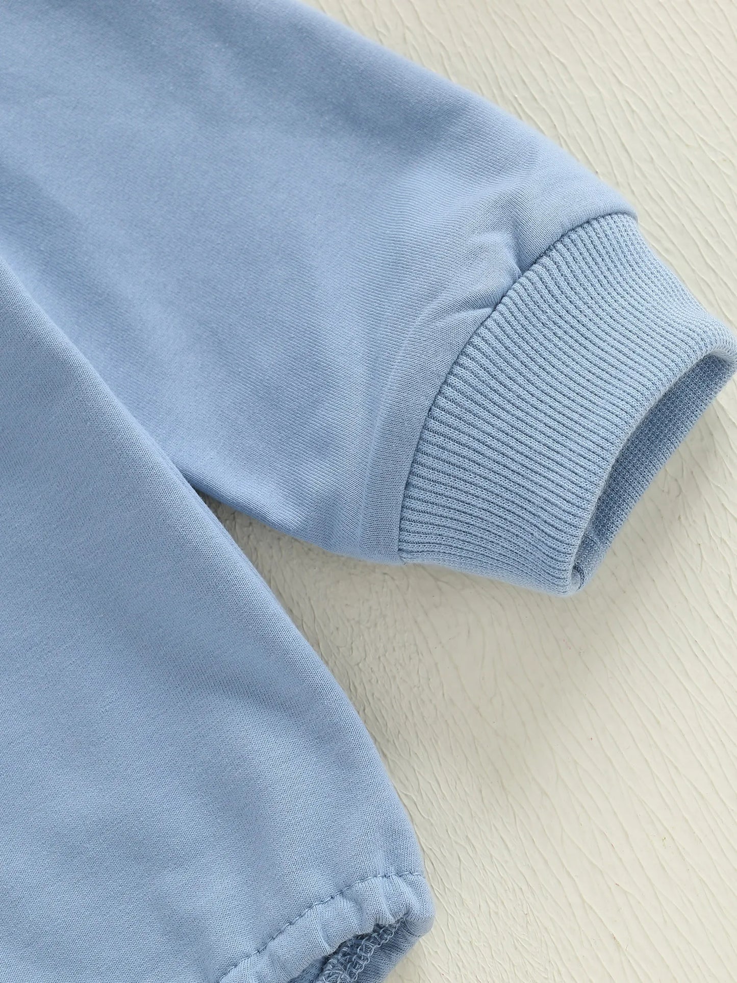 Baby Boy Lil Brother Fall Winter Romper Loose Fit Letter Plaid Embroidered Crew Neck Long Sleeve Jumpsuit