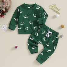 Load image into Gallery viewer, Toddler Baby Boys Girls 2Pcs Christmas Outfits Long Sleeve Santa Hat Print Crew Neck Pullover Top Long Pants Set
