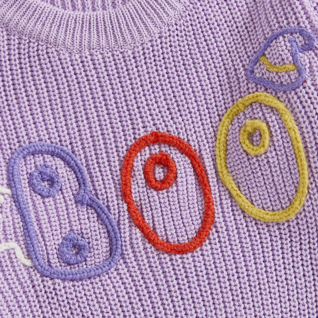 Baby Toddler Girls Boys Sweater Halloween Clothes Letter Boo Ghost Embroidery Long Sleeve Pullover Fall Top