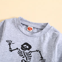 Load image into Gallery viewer, Baby Toddler Boy Girl 2Pcs Halloween Sets Long Sleeve Skeleton Print Tops Drawstring Pant
