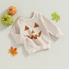Load image into Gallery viewer, Baby Toddler Kids Boys Girls Long Sleeve Crew neck Pumpkin Print Pullover Tops

