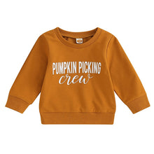 Load image into Gallery viewer, Toddler Baby Boy Girl Thanksgiving Long Sleeve Pumpkin Pie Letter Print Pullover Top
