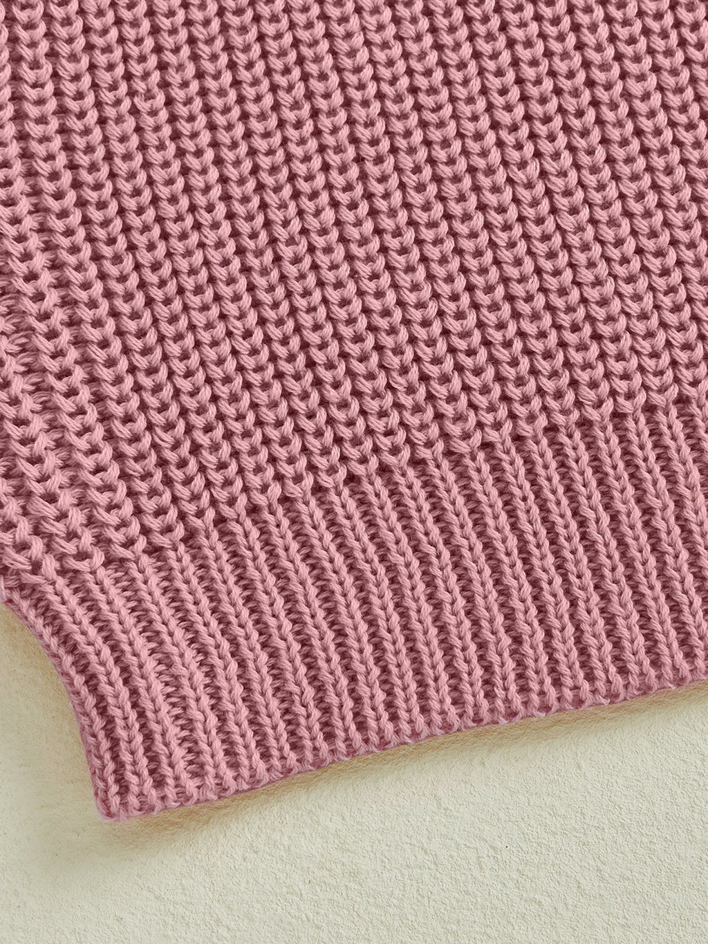 Baby Toddler Boys Girls Knit Sweater Long Sleeve Round Neck Solid Color Pullover Fall Top