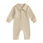 Turn Down Collar Boys Jumpsuit Romper