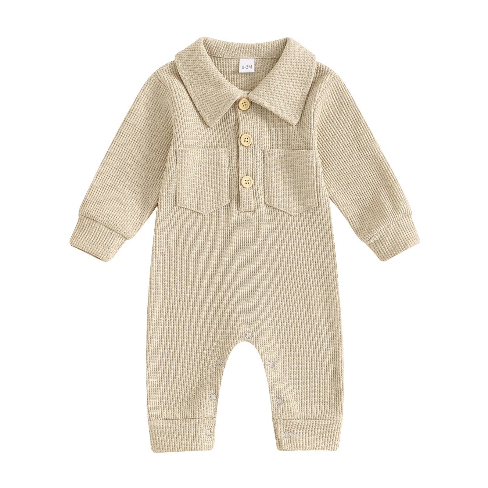 Turn Down Collar Boys Jumpsuit Romper