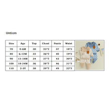 Load image into Gallery viewer, Baby Toddler Boy Girl 2Pcs Clothes Outfits Checker Long Sleeve Pocket Top and Elastic Pants Set Fall Clothes
