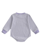 Baby Girls Boys Halloween Romper Long Sleeve Crew Neck Pumpkin Ghost Embroidery Bodysuit Fall