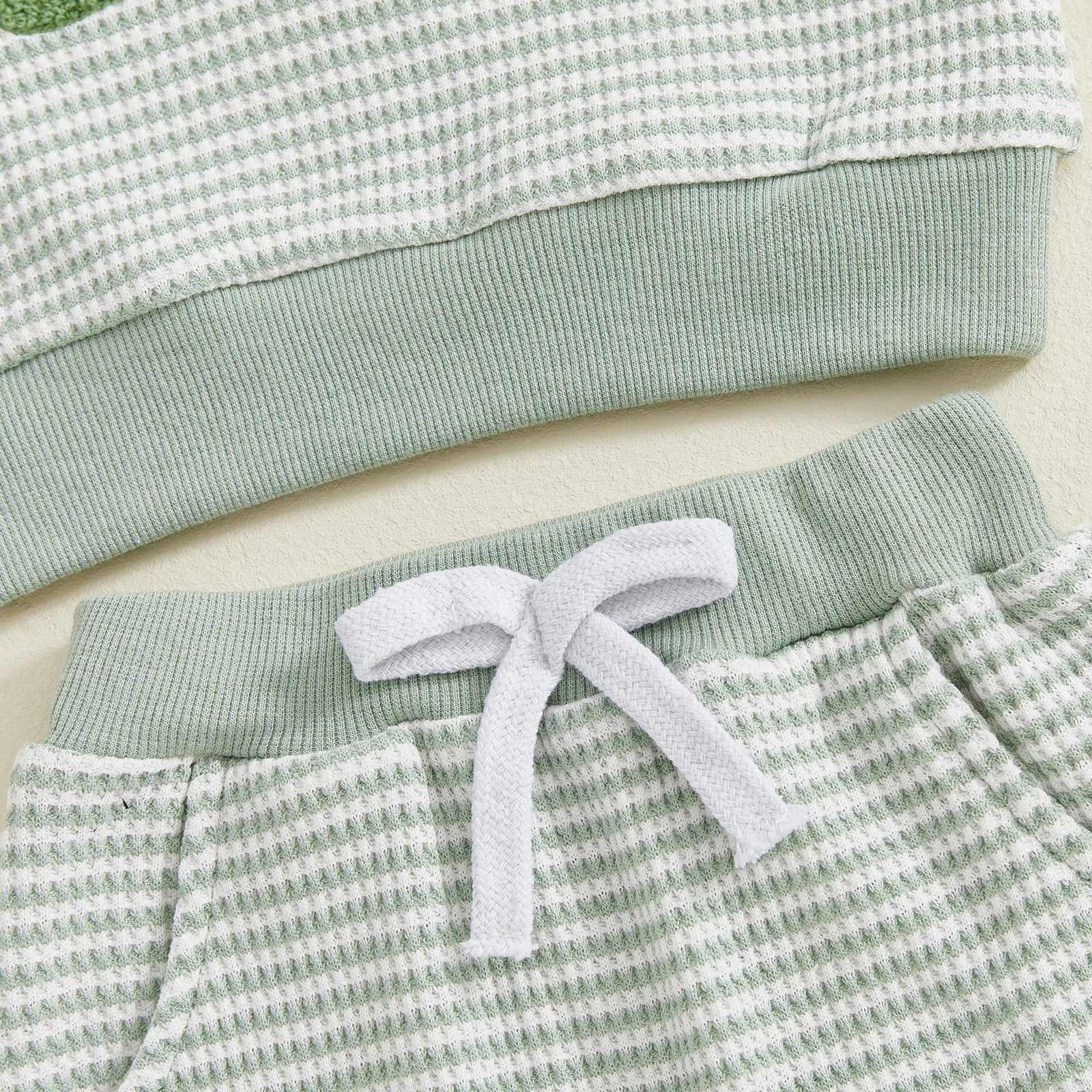 Baby Toddler Boys 2Pcs Fall Striped Outfit Letter Embroidery Long Sleeve Top and Elastic Pants Jogger Set