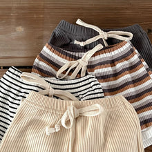 Load image into Gallery viewer, Baby Toddler Girls Boys 2Pcs Short Sleeve Striped Top + Shorts Cotton Clothing Set Outfit
