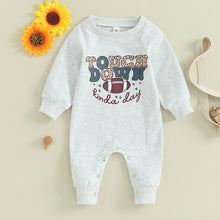 Load image into Gallery viewer, Baby Boys Girls Football Romper Letter Touchdown Kinda Day Long Sleeve Round Neck Loose Fit Jumpsuit
